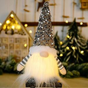Gnome with Sequin Hat LED 12x3 new